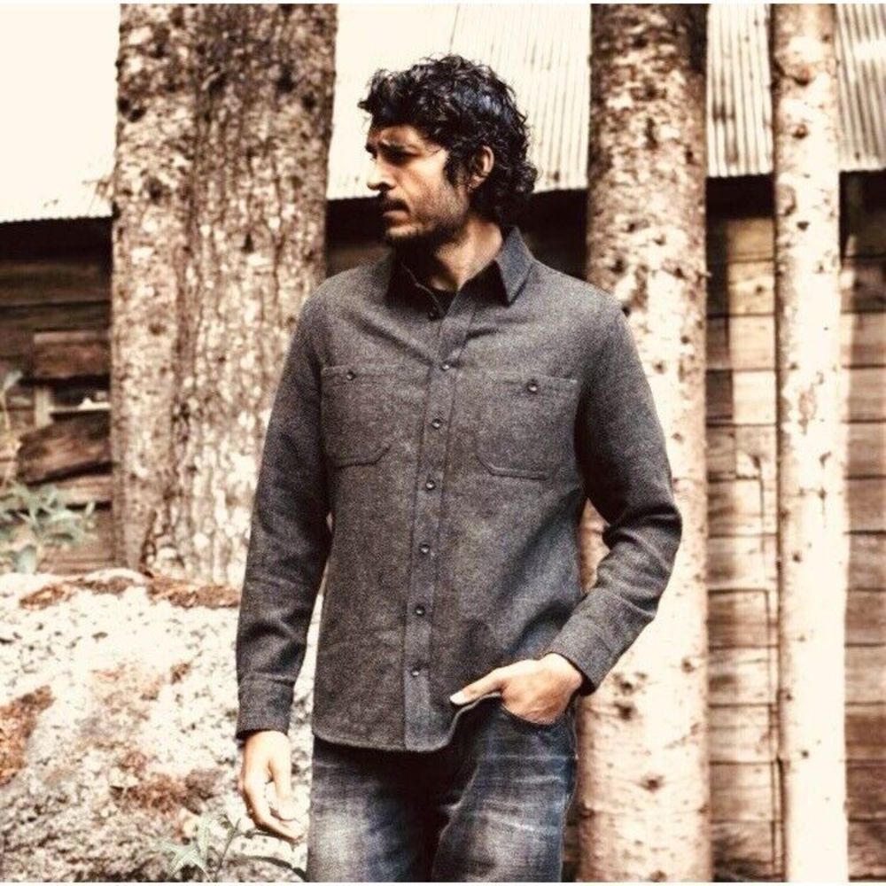 Taylor Stitch The Service Shirt In Ash Melange Wool NEW